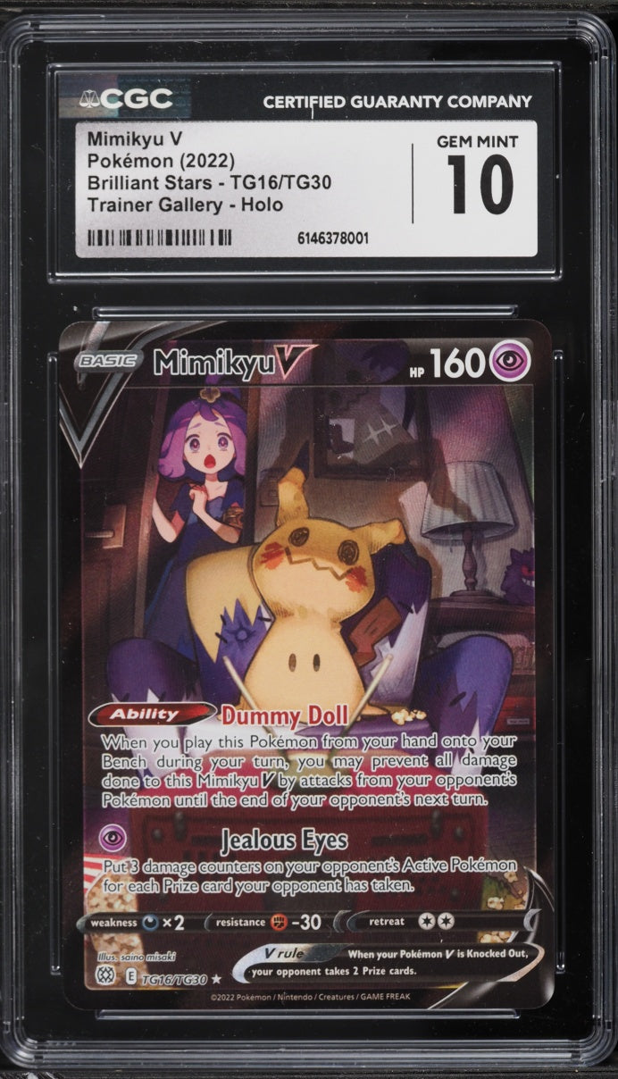 2022 Pokemon Brilliant Stars Mimikyu V #TG16 CGC 10