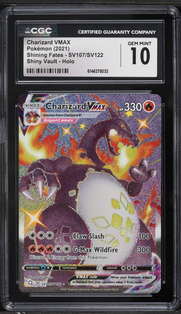 2021 Pokemon Shining Fates Charizard VMAX #SV107 CGC 10