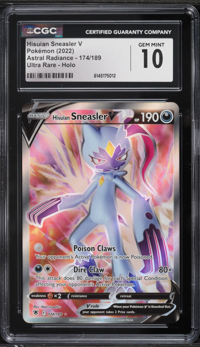 2022 Pokemon Astral Radiance Hisuian Sneasler V #174 CGC 10