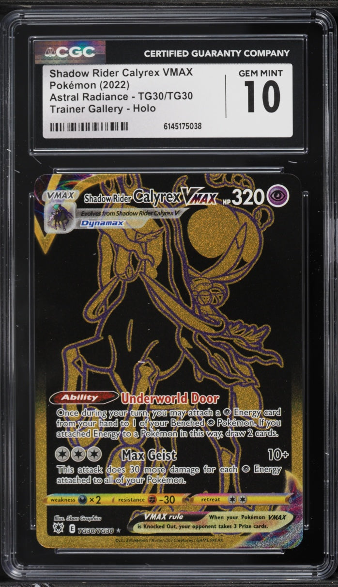 2022 Pokemon Astral Radiance Shadow Rider Calyrex VMAX #TG30 CGC 10