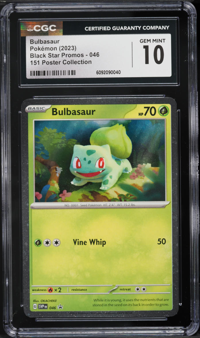2023 Pokemon 151 Poster Collection Bulbasaur #46 CGC 10