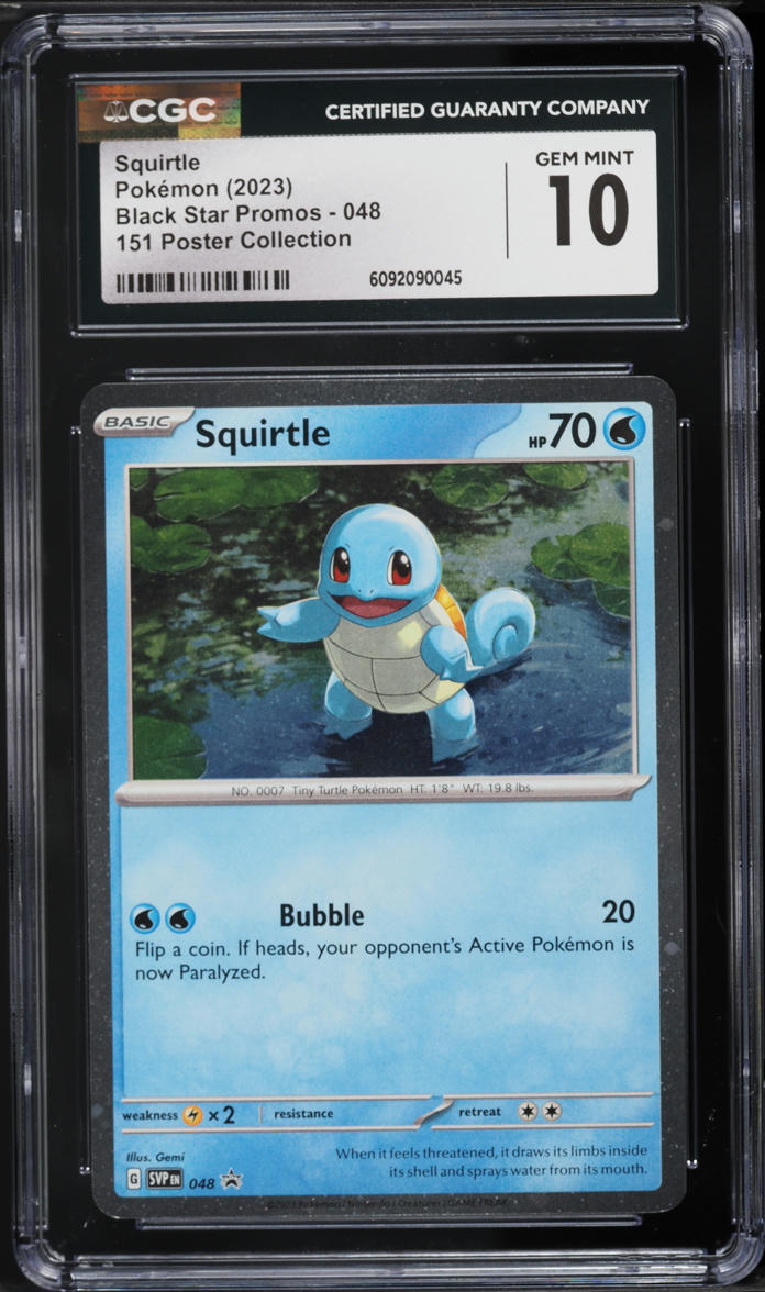 2023 Pokemon 151 Poster Collection Squirtle #48 CGC 10