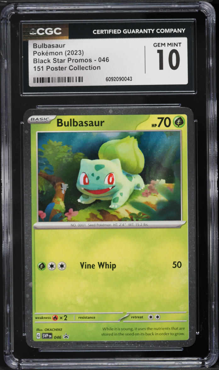 2023 Pokemon 151 Poster Collection Bulbasaur #46 CGC 10