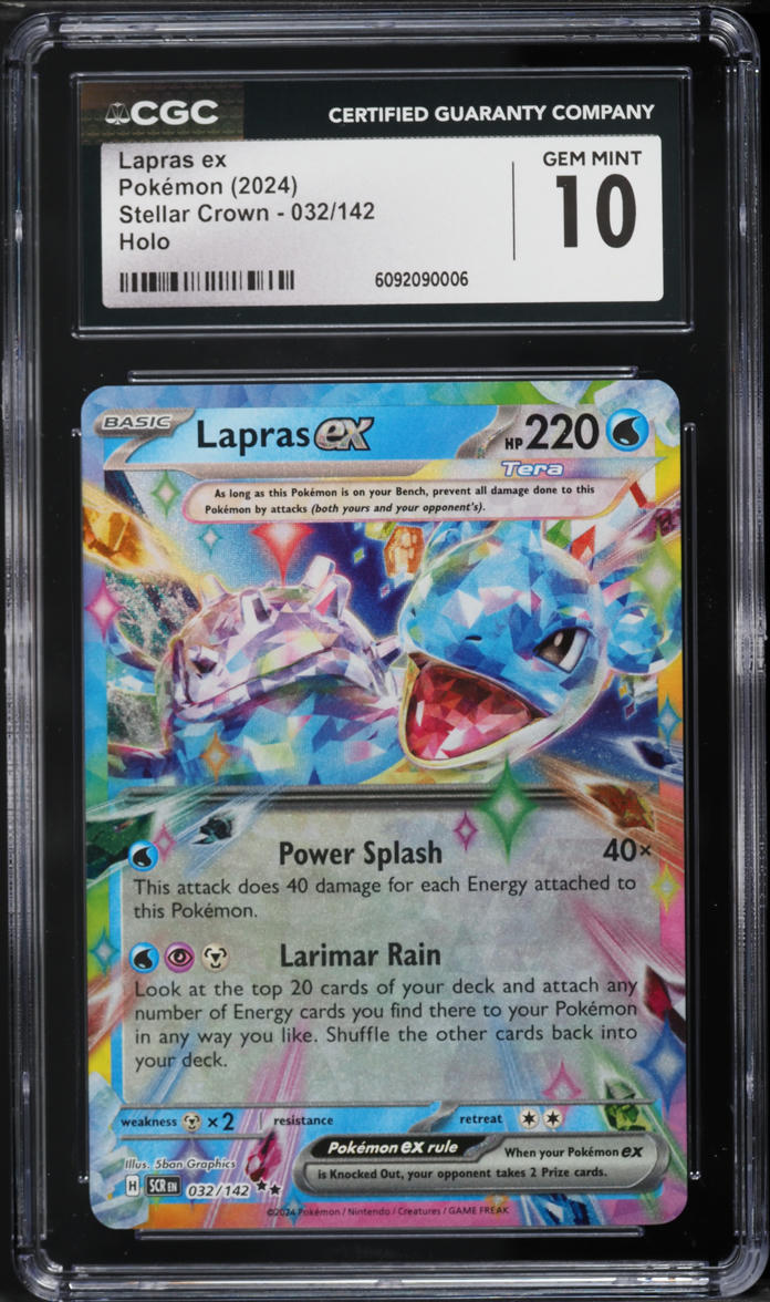 2024 Pokemon Stellar Crown Lapras ex #32 CGC 10