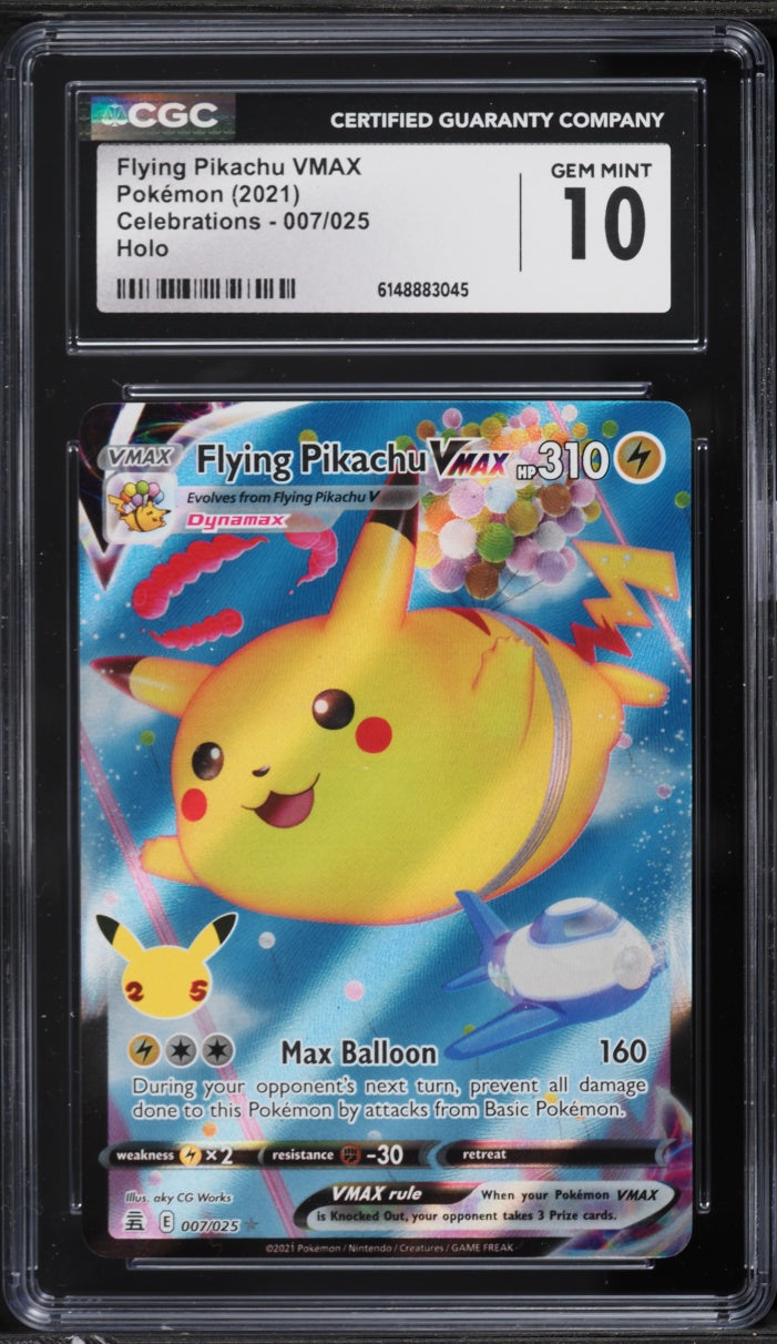 2021 Pokemon Celebrations Flying Pikachu VMAX #007 CGC 10