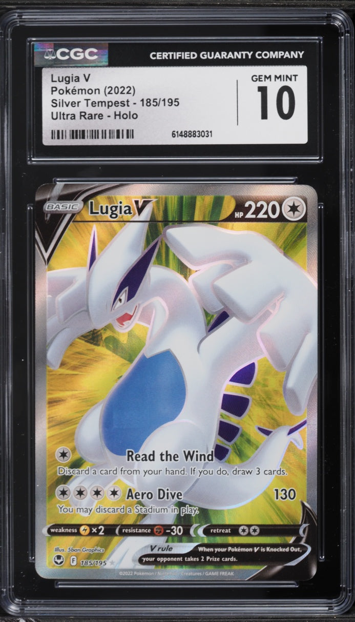 2022 Pokemon Silver Tempest Lugia V #185 CGC 10