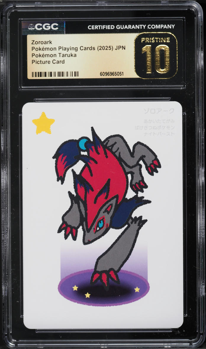 2025 Pokemon Japanese Playing Cards Taruka Picture Zoroark CGC 10 PRISTINE