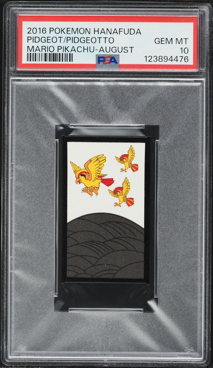 2016 Pokemon Hanafuda Mario Pikachu August Pidgeot & Pidgeotto PSA 10