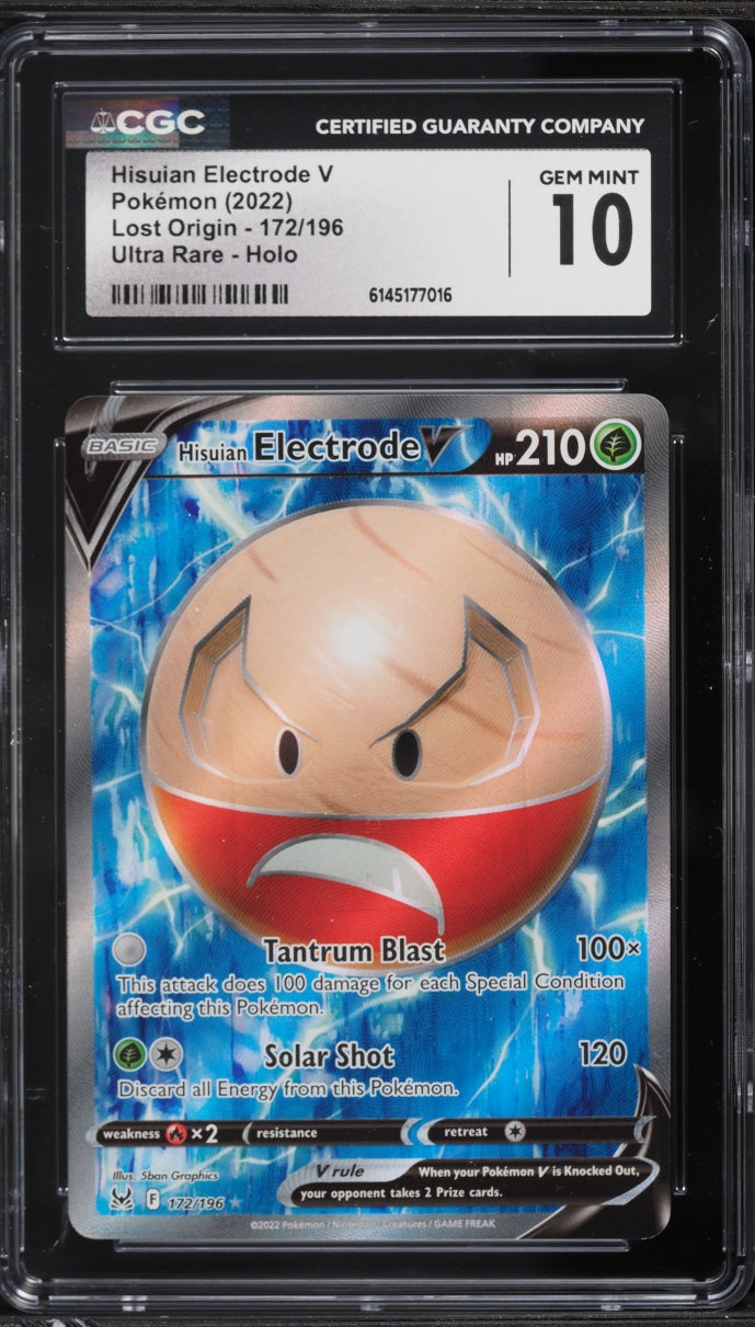 2022 Pokemon Lost Origin Hisuian Electrode V #172 CGC 10