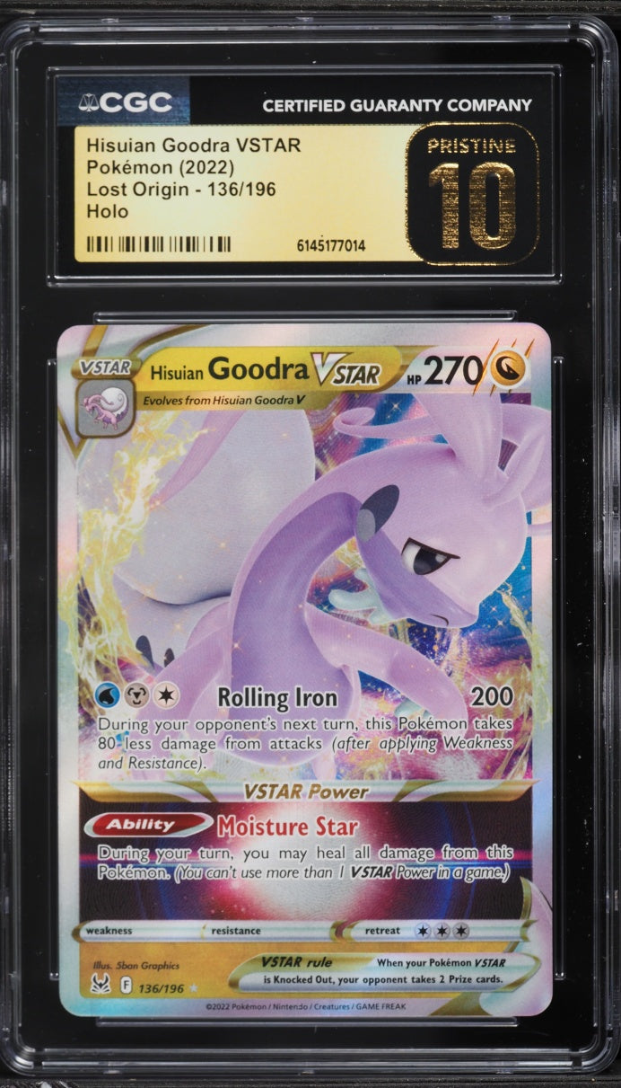 2022 Pokemon Lost Origin Hisuian Goodra VSTAR #136 CGC 10 PRISTINE