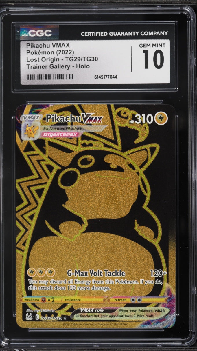 2022 Pokemon Lost Origin Pikachu VMAX #TG29 CGC 10