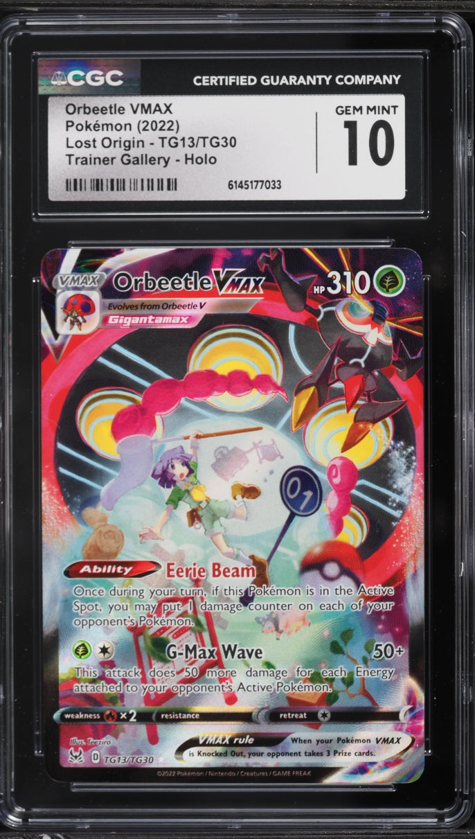 2022 Pokemon Lost Origin Orbeetle VMAX #TG13 CGC 10