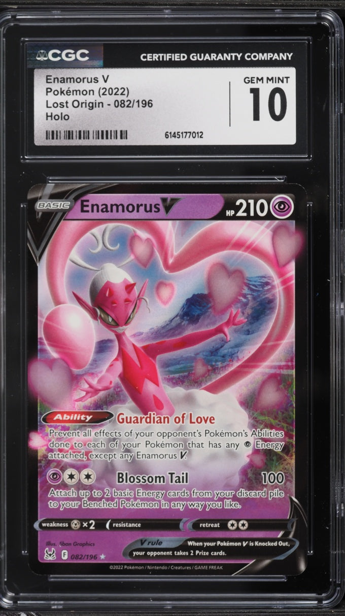 2022 Pokemon Lost Origin Enamorus V #082 CGC 10