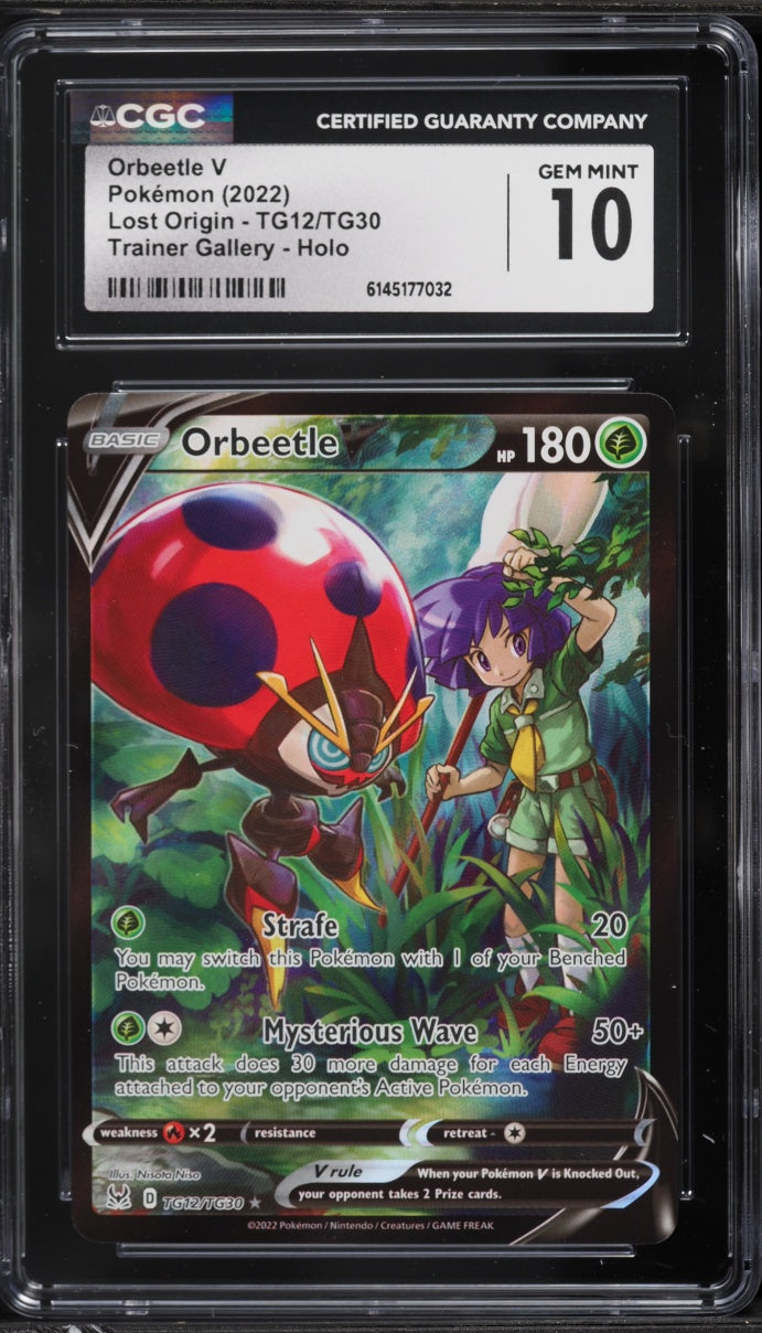 2022 Pokemon Lost Origin Trainer Gallery Orbeetle V #TG12 CGC 10