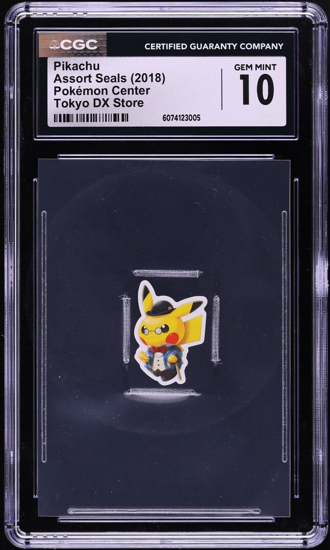 2018 Pokemon Center Flake Seals Tokyo DX Store Pikachu CGC 10 GEM MINT