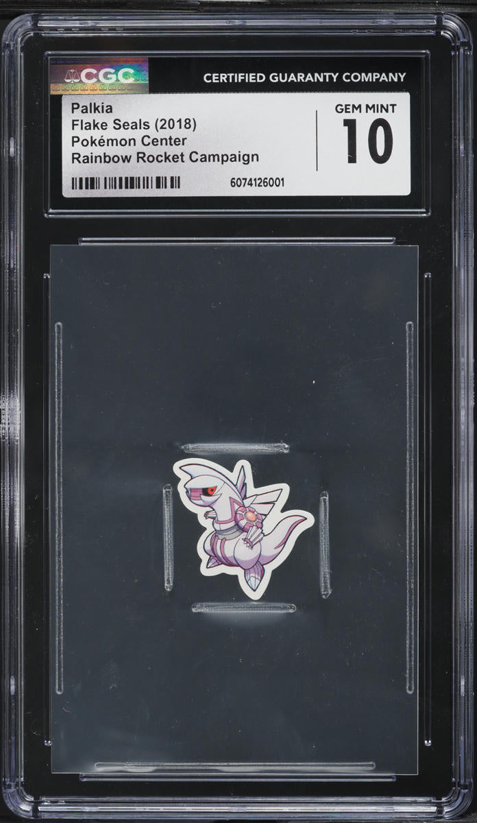2018 Pokemon Center Flake Seals Rainbow Rocket Campaign Palkia CGC 10 GEM MINT