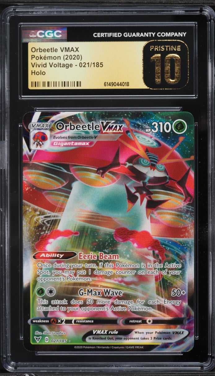 2020 Pokemon Vivid Voltage Orbeetle VMAX #021 CGC 10 PRISTINE