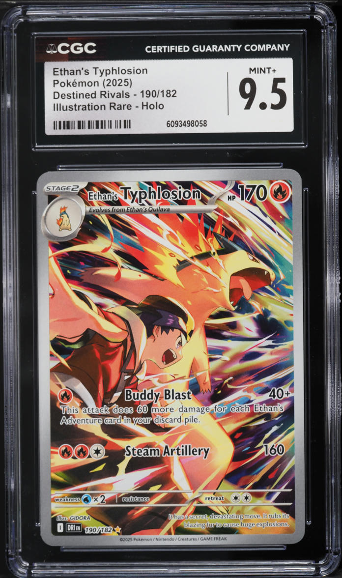 2025 Pokemon Destined Rivals IR Ethan's Typhlosion #190 CGC 9.5+