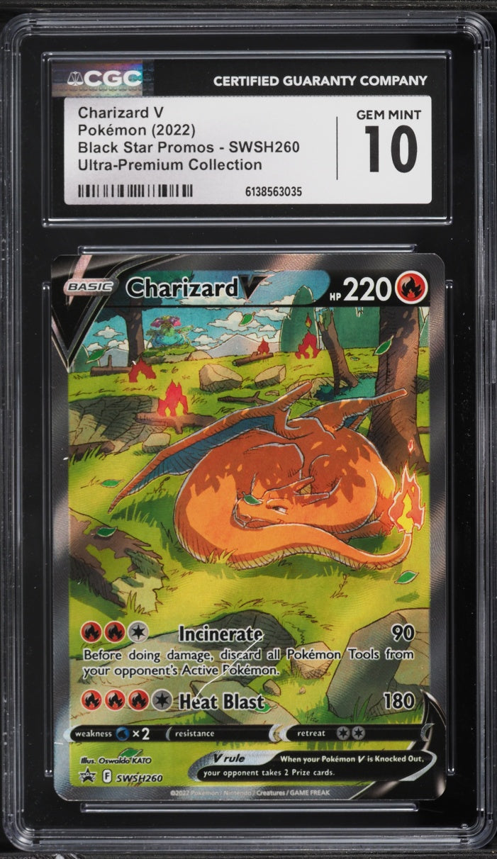 2022 Pokemon Ultra Premium Collection Charizard V #SWSH260 CGC 10