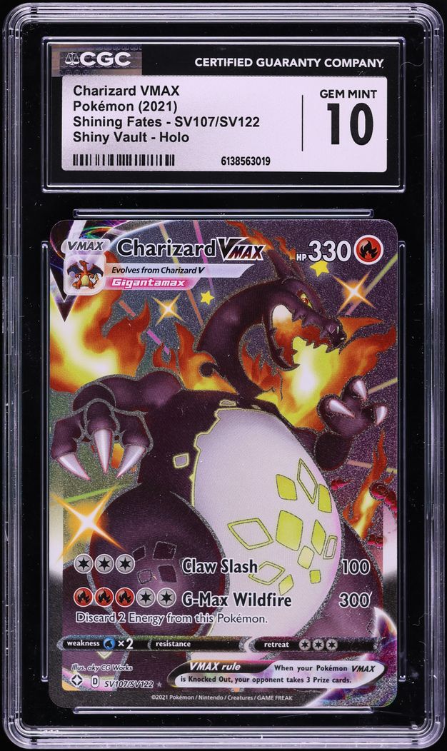 2021 Pokemon Shining Fates Charizard VMAX #SV107 CGC 10
