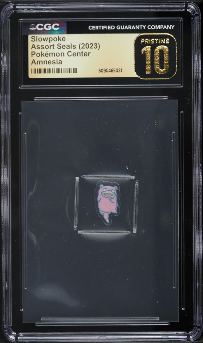 2023 Pokemon Center Assort Seals Amnesia Slowpoke CGC 10 PRISTINE