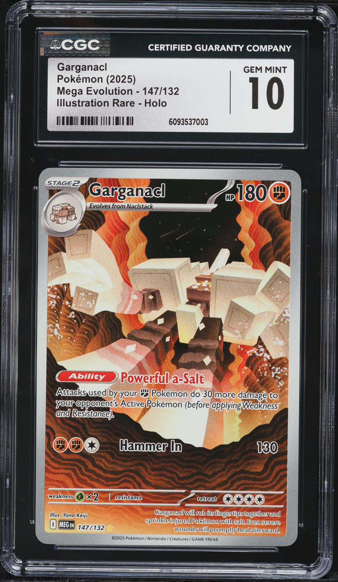 2025 Pokemon Mega Evolution IR Garganacl #147 CGC 10