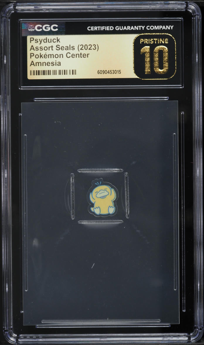 2023 Pokemon Center Assort Seals Amnesia Psyduck CGC 10 PRISTINE