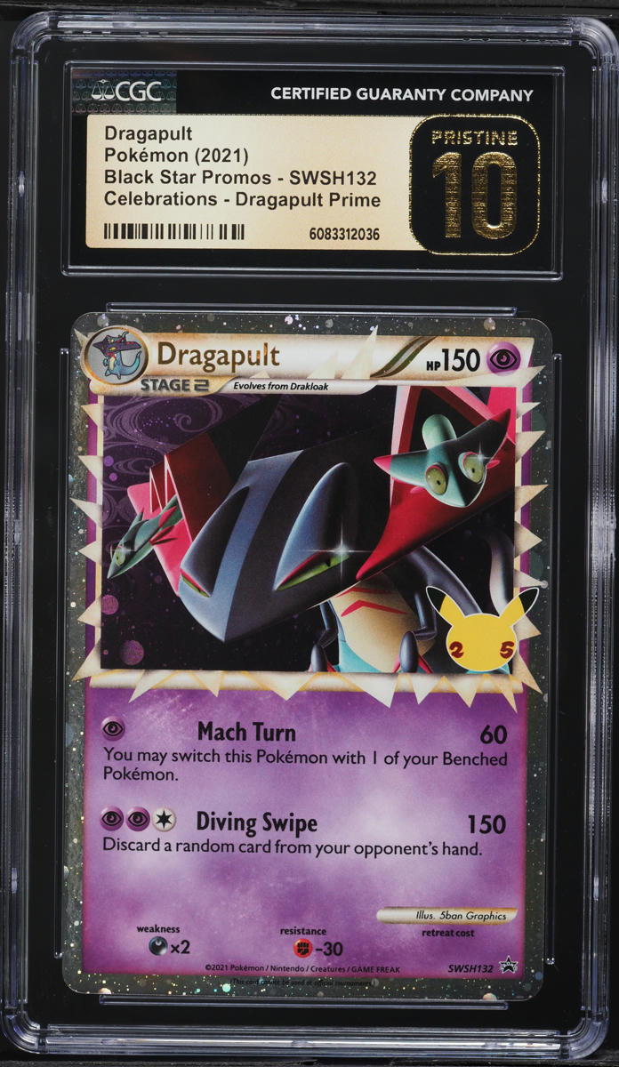 2021 Pokemon SWSH Promo Celebrations Prime Dragapult #132 CGC 10 PRISTINE
