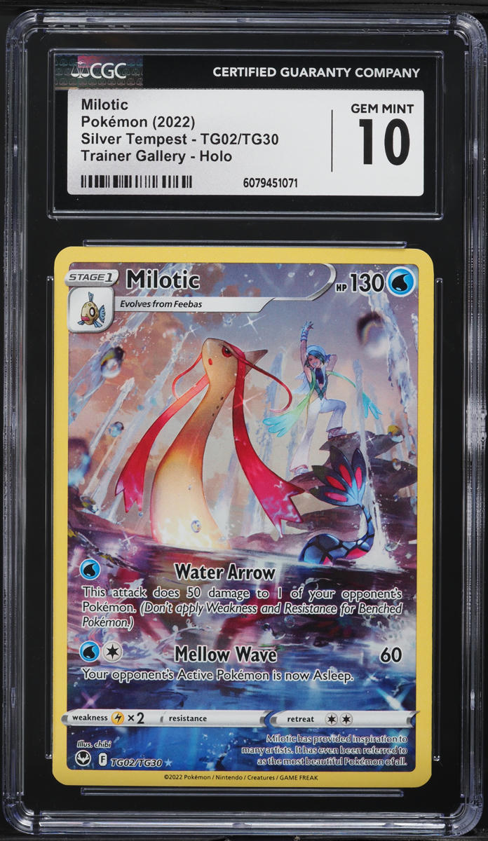 2022 Pokemon Sword & Shield Silver Tempest CHR Milotic #TG02 CGC 10 GEM MINT