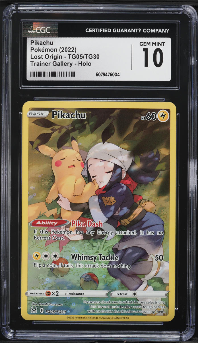 2022 Pokemon Sword & Shield Lost Origin CHR Pikachu #TG05 CGC 10 GEM MINT