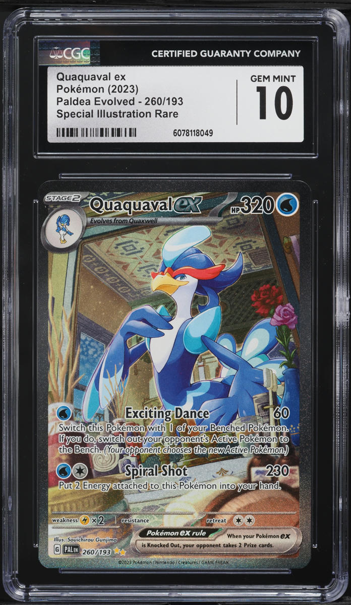 2023 Pokemon SV Paldea Evolved SIR Quaquaval ex #260 CGC 10 GEM MINT