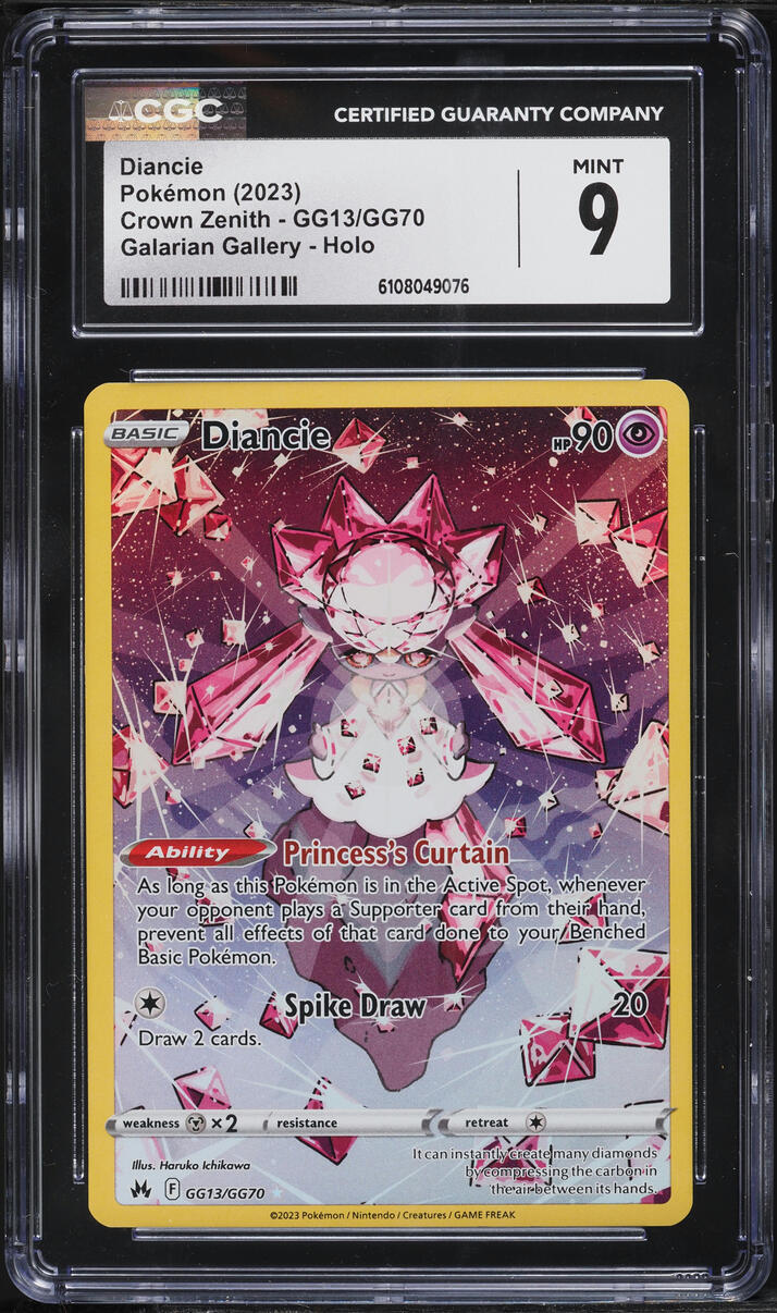 2023 Pokemon Crown Zenith Diancie #GG13 CGC 9