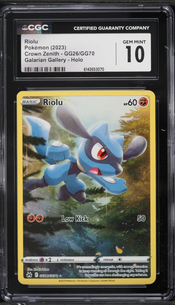 2023 Pokemon Crown Zenith Alt Art Riolu #GG26 CGC 10