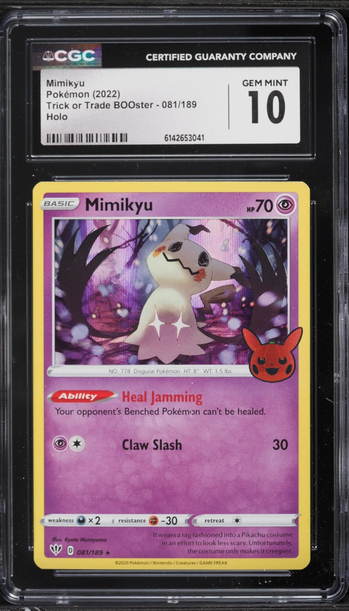 2022 Pokemon Trick Or Trade Holo Mimikyu #81 CGC 10