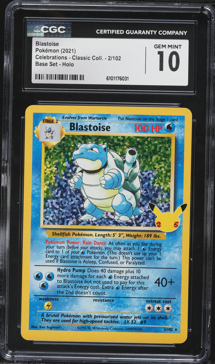2021 Pokemon Celebrations Holo Blastoise #2 CGC 10