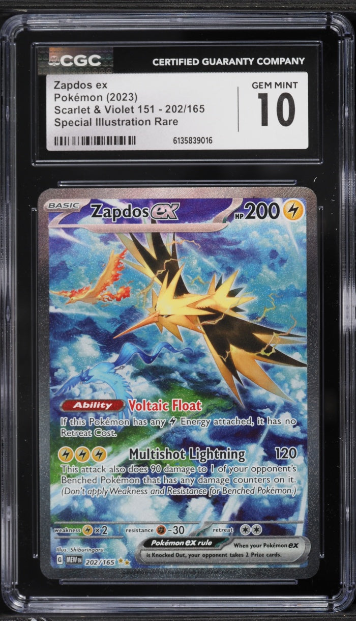 2023 Pokemon 151 SIR Zapdos ex #202 CGC 10