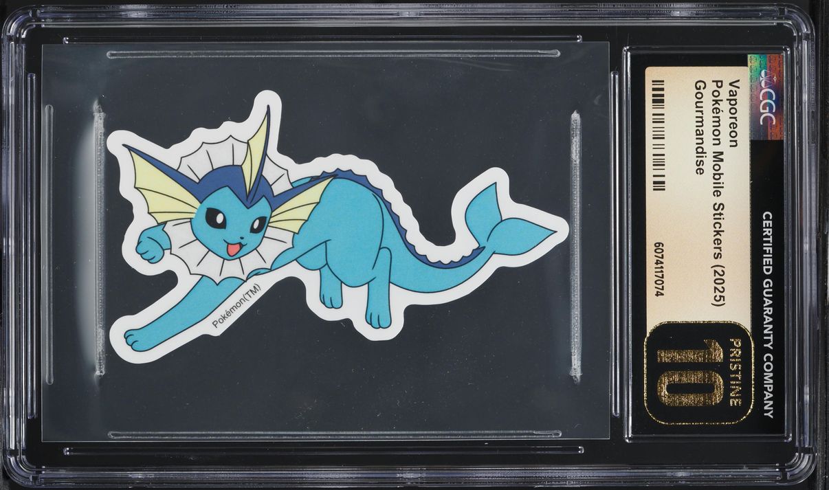 2025 Pokemon Mobile Stickers Gourmandise Vaporeon CGC 10 PRISTINE