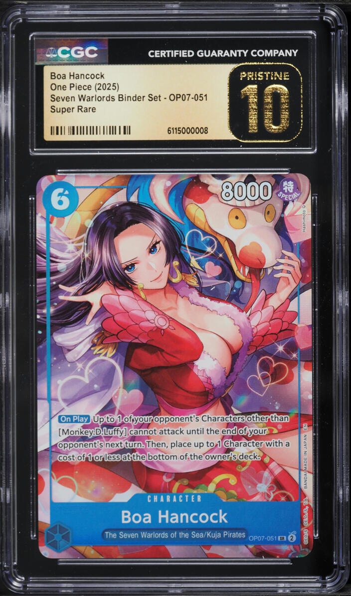 2025 One Piece Seven Warlords Boa Hancock #OP07-051 CGC 10 PRISTINE