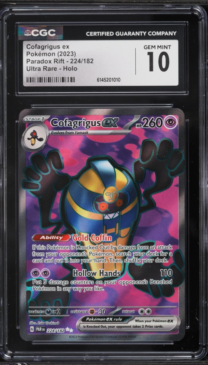 2023 Pokemon Paradox Rift Cofagrigus ex #224 CGC 10