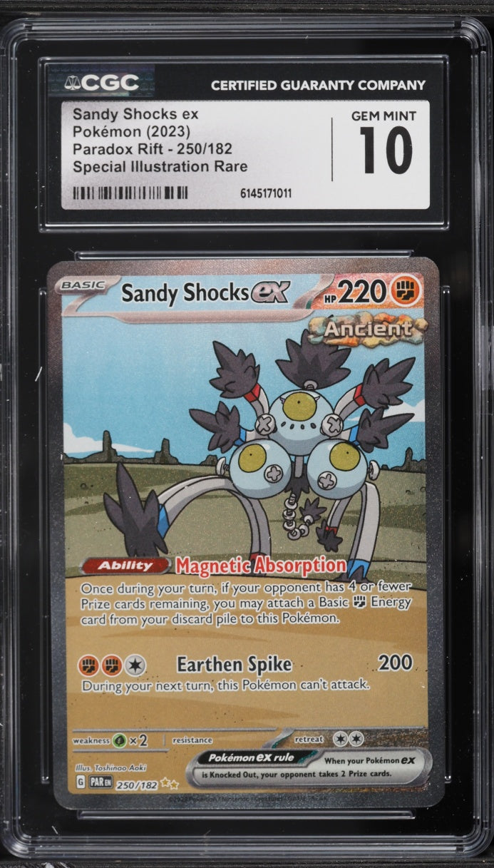 2023 Pokemon Paradox Rift SIR Sandy Shocks ex #250 CGC 10