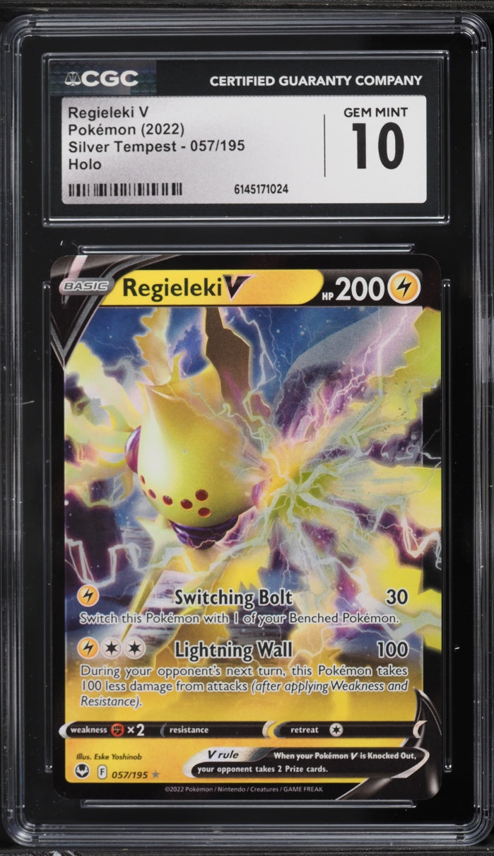 2022 Pokemon Silver Tempest Regieleki V #057 CGC 10