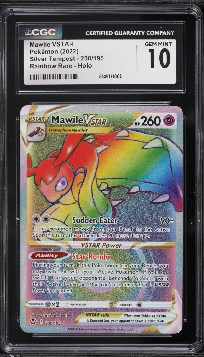 2022 Pokemon Silver Tempest Rainbow Rare Mawile VSTAR #200 CGC 10