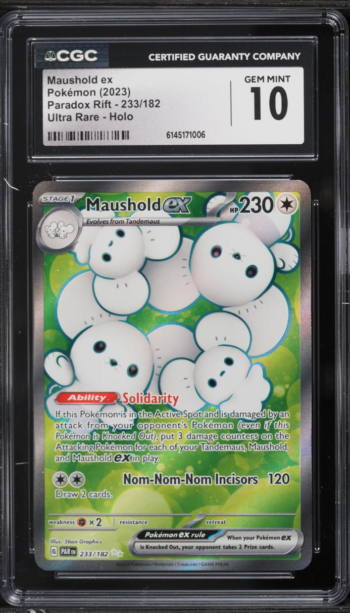 2023 Pokemon Paradox Rift Maushold ex #233 CGC 10