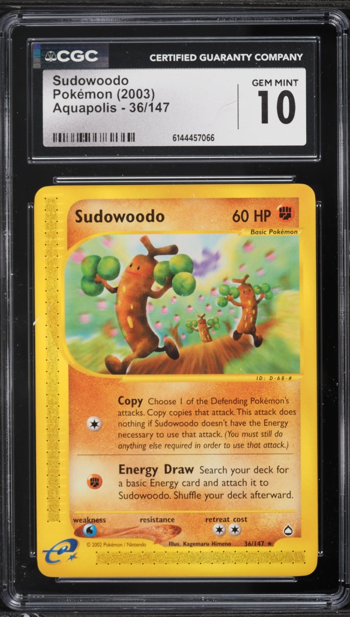 2003 Pokemon Aquapolis Sudowoodo #36 CGC 10
