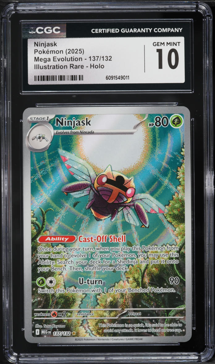 2025 Pokemon Mega Evolution IR Ninjask #137 CGC 10