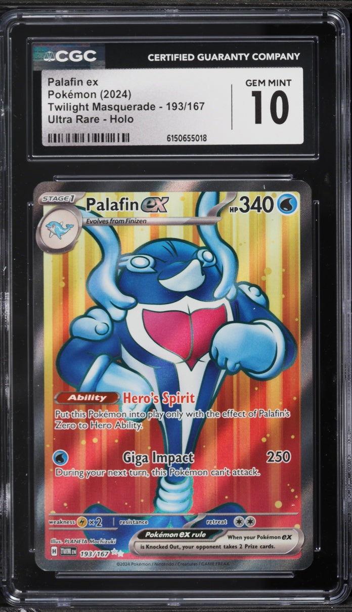 2024 Pokemon Twilight Masquerade Palafin ex #193 CGC 10