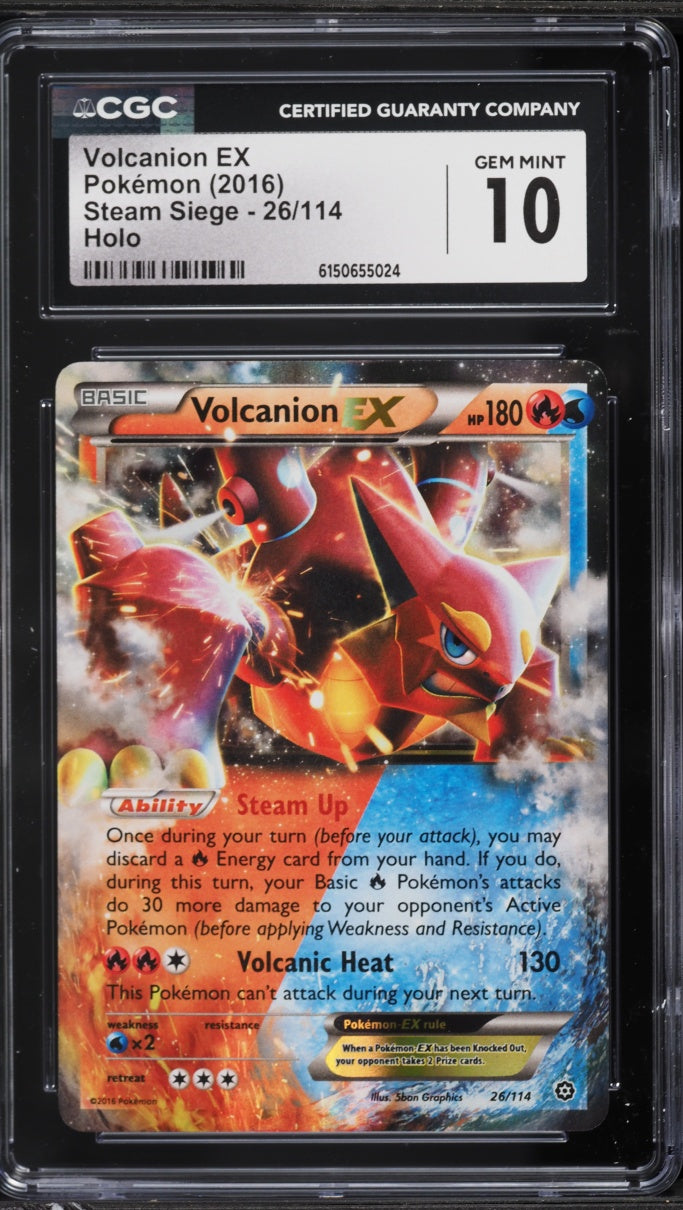2016 Pokemon Steam Siege Volcanion EX #26 CGC 10
