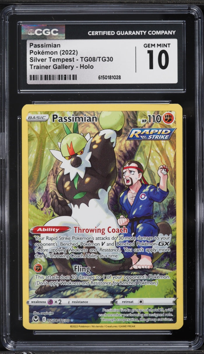 2022 Pokemon Silver Tempest Trainer Gallery Passimian #TG08 CGC 10