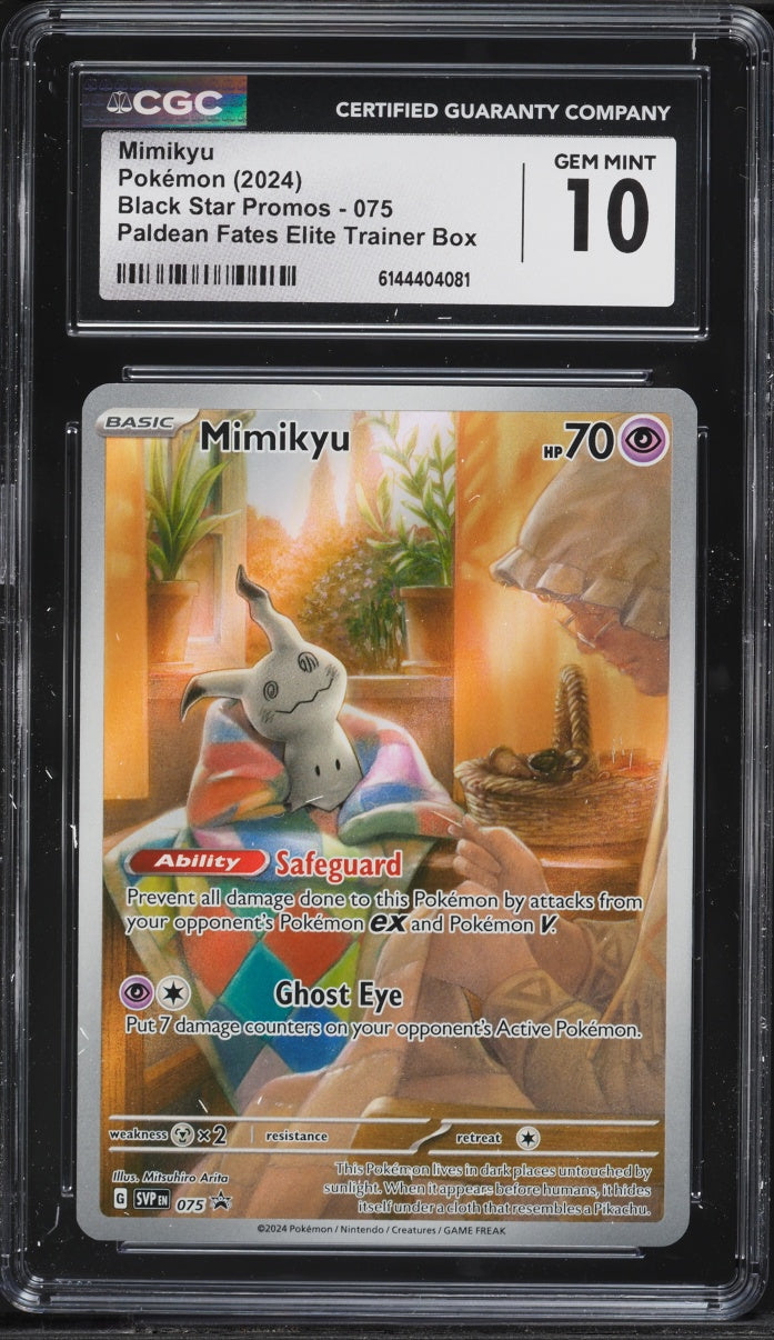 2024 Pokemon Paldean Fates ETB Mimikyu #075 CGC 10