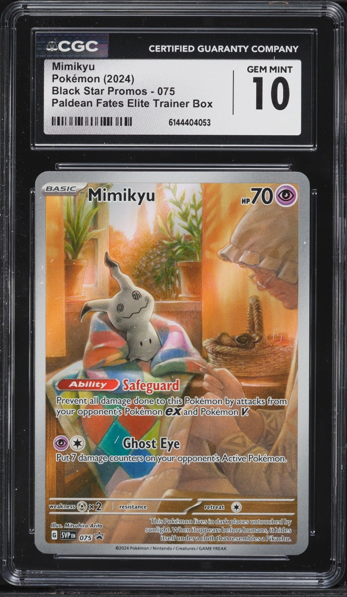 2024 Pokemon Paldean Fates ETB Mimikyu #075 CGC 10